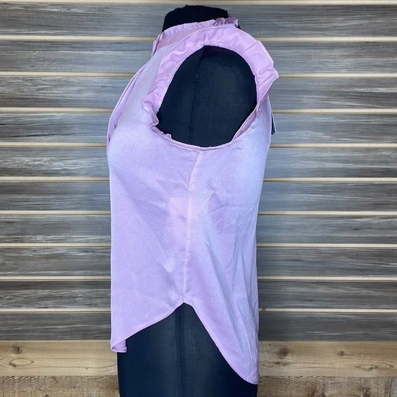 DKNY Petite Ruffled Blouse Top PXS Workwear - Picture 2 of 6